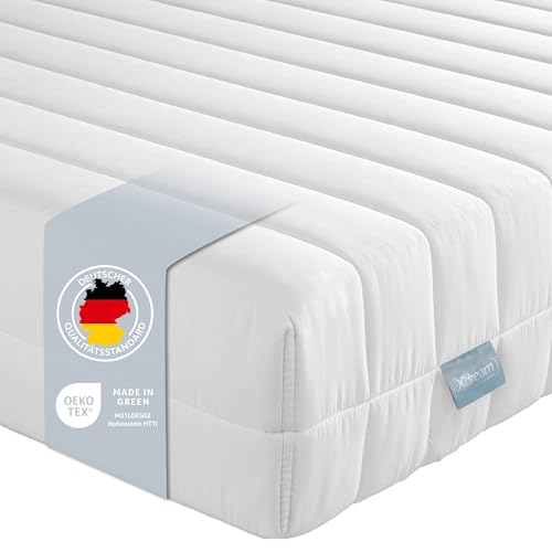 XDREAM Pure | Orthopädische 7-Zonen Kaltschaummatratze mit Öko-Tex Zertifikat | Rollmatratze | Made in EU | Härtegrad 3 (H3) | 100 x 200 cm von XDREAM