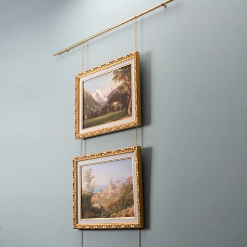 Bilderschienen-Aufhängesystem, Messing-Bilderaufhängedraht-Set, Bilderaufhänger im französischen Stil für die Wanddekoration im Wohnzimmer, Bilderschienen-Aufhängesystem für den Innenbereich Bilderschienen-Aufhängesystem, Messing-Bilderaufhängedraht-Set, Bilderaufhänger im französischen Stil für die Wanddekoration im Wohnzimmer, Bilderschienen-Aufhängesystem für den Innenbereich von XDRGOOIUY