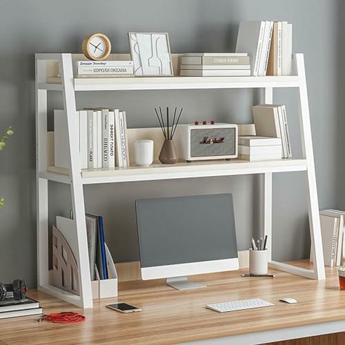 XDRGOOIUY 2 Tier -Desktop -Bücherregal Wood Desktop -Bücherregal Für Computertisch, Organizer, Mehrzweck -Arbeitsplatzspeicher Hutch Display Rack von XDRGOOIUY
