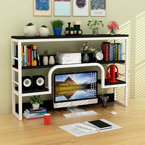 XDRGOOIUY 2-stufiges Schreibtisch-Bücherregal, Bücherregal-Organizer aus Holz für das Home Office, mehrschichtiges Schreibtisch-Bücherregal für Studentenwohnheime und Schreibtischzubehör XDRGOOIUY 2-stufiges Schreibtisch-Bücherregal, Bücherregal-Organizer aus Holz für das Home Office, mehrschichtiges Schreibtisch-Bücherregal für Studentenwohnheime und Schreibtischzubehör von XDRGOOIUY
