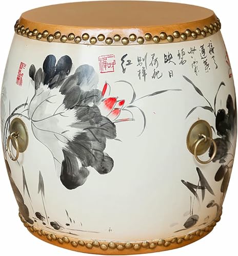 XDRGOOIUY Chinesischer Trommelhocker aus Holz, dekorativer Gartenhocker aus Keramik, glasiert, handbemalt, Beistelltisch für den Außenbereich, Pflanzenständer für Wohnzimmer, Balkon und Garten XDRGOOIUY Chinesischer Trommelhocker aus Holz, dekorativer Gartenhocker aus Keramik, glasiert, handbemalt, Beistelltisch für den Außenbereich, Pflanzenständer für Wohnzimmer, Balkon und Garten von XDRGOOIUY