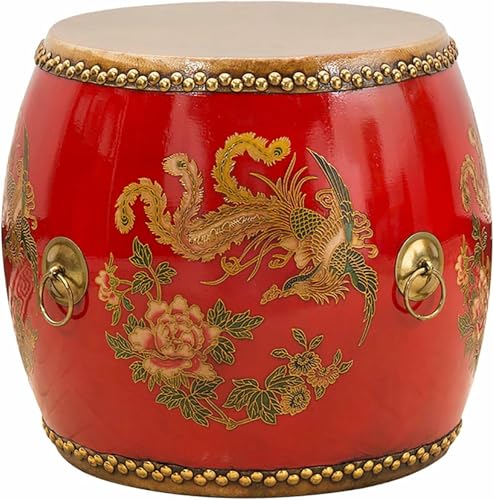 XDRGOOIUY Chinesischer Trommelhocker aus Holz, dekorativer Gartenhocker aus Keramik, glasiert, handbemalt, Beistelltisch für den Außenbereich, Pflanzenständer für Wohnzimmer, Balkon und Garten XDRGOOIUY Chinesischer Trommelhocker aus Holz, dekorativer Gartenhocker aus Keramik, glasiert, handbemalt, Beistelltisch für den Außenbereich, Pflanzenständer für Wohnzimmer, Balkon und Garten von XDRGOOIUY