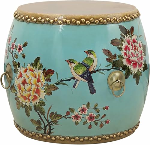 XDRGOOIUY Chinesischer Trommelhocker aus Holz, dekorativer Gartenhocker aus Keramik, glasiert, handbemalt, Beistelltisch für den Außenbereich, Pflanzenständer für Wohnzimmer, Balkon und Garten XDRGOOIUY Chinesischer Trommelhocker aus Holz, dekorativer Gartenhocker aus Keramik, glasiert, handbemalt, Beistelltisch für den Außenbereich, Pflanzenständer für Wohnzimmer, Balkon und Garten von XDRGOOIUY