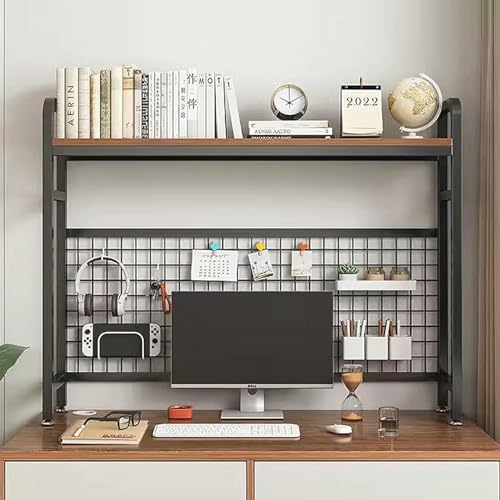 XDRGOOIUY Computer Desktop Hutch Bücherregal Organizer, 2-3 IER-Desktop-Bücherregal Einstellbares Regal-Display-Rack Für Home Office-Schlafsaalmöbel von XDRGOOIUY