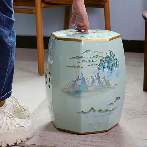 XDRGOOIUY Dekorative Gartenhocker mit Bambusmuster, Beistelltisch aus Keramik für den Außenbereich, chinesische Gartenhocker, Schuhwechselhocker aus Keramik XDRGOOIUY Dekorative Gartenhocker mit Bambusmuster, Beistelltisch aus Keramik für den Außenbereich, chinesische Gartenhocker, Schuhwechselhocker aus Keramik von XDRGOOIUY