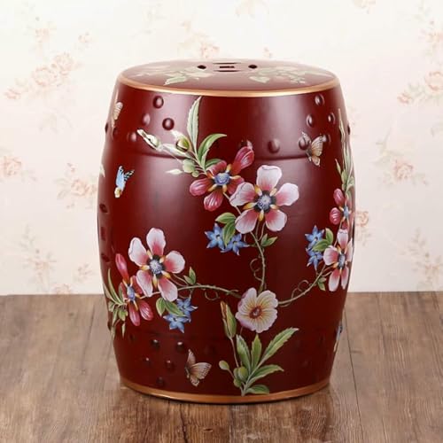 XDRGOOIUY Dekorativer Gartenhocker aus Keramik, Dekorativer Gartentrommelhocker glasiert, Keramik Beistelltisch Pflanzenhocker, chinesische Trommelhocker, Indoor Outdoor Dekor XDRGOOIUY Dekorativer Gartenhocker aus Keramik, Dekorativer Gartentrommelhocker glasiert, Keramik Beistelltisch Pflanzenhocker, chinesische Trommelhocker, Indoor Outdoor Dekor von XDRGOOIUY