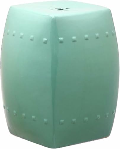 XDRGOOIUY Dekorativer Gartenhocker aus Keramik, glasierter Akzenthocker, ausgehöhlter perforierter Trommelhocker, multifunktionale dekorative Gartenhocker – Schminkhocker XDRGOOIUY Dekorativer Gartenhocker aus Keramik, glasierter Akzenthocker, ausgehöhlter perforierter Trommelhocker, multifunktionale dekorative Gartenhocker – Schminkhocker von XDRGOOIUY