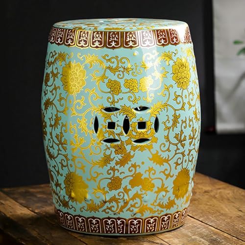 XDRGOOIUY Dekorativer Gartenhocker aus glasierter Keramik, Trommelhocker im chinesischen Stil, Beistelltisch zum Wechseln der Schuhe, geeignet für Wohnzimmer, Terrasse, Garten XDRGOOIUY Dekorativer Gartenhocker aus glasierter Keramik, Trommelhocker im chinesischen Stil, Beistelltisch zum Wechseln der Schuhe, geeignet für Wohnzimmer, Terrasse, Garten von XDRGOOIUY