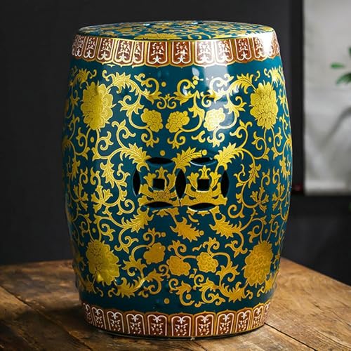 XDRGOOIUY Dekorativer Gartenhocker aus glasierter Keramik, Trommelhocker im chinesischen Stil, Beistelltisch zum Wechseln der Schuhe, geeignet für Wohnzimmer, Terrasse, Garten XDRGOOIUY Dekorativer Gartenhocker aus glasierter Keramik, Trommelhocker im chinesischen Stil, Beistelltisch zum Wechseln der Schuhe, geeignet für Wohnzimmer, Terrasse, Garten von XDRGOOIUY