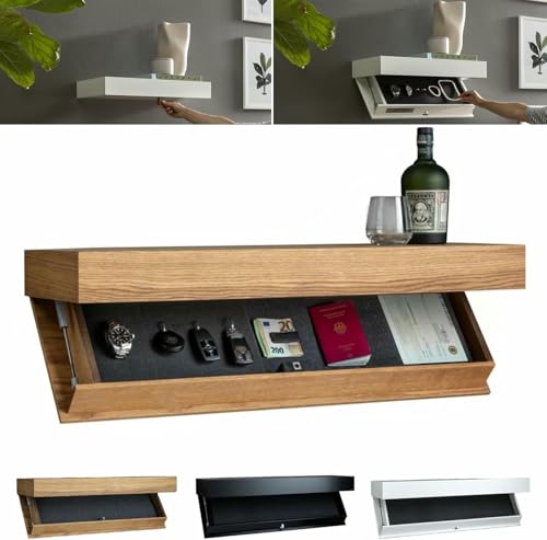 XDRGOOIUY Designer-Regal mit Geheimfach, schwebendes Wandregal, moderner Stil, 40 x 21 x 7,2 cm von XDRGOOIUY