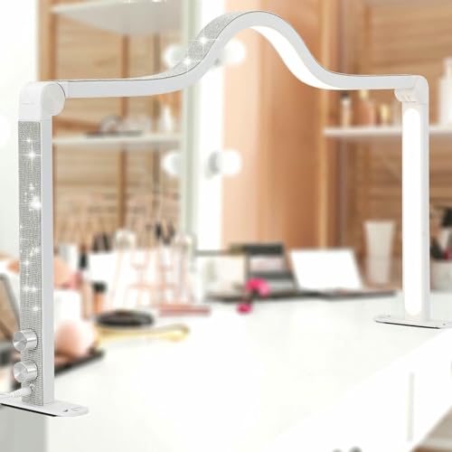 XDRGOOIUY Halbmondlicht für Nageltisch, 35 Zoll Halbmond-LED-Licht für Tischnägel, Faltbare Nageltechniklampe, 3 Farbmodi, 10 Helligkeitsstufen von XDRGOOIUY
