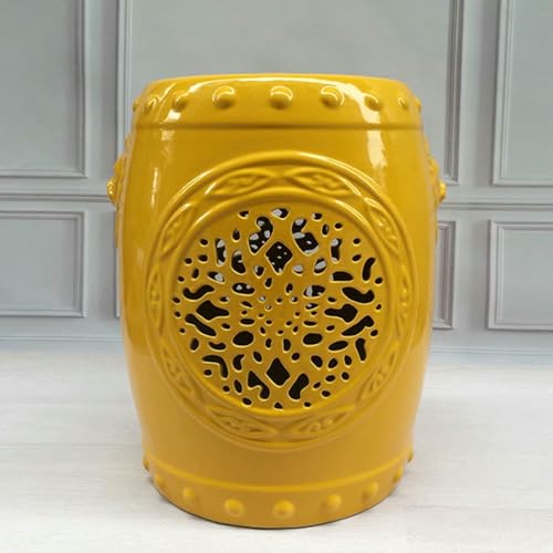 XDRGOOIUY Keramischer Gartenhohler, Grüner Gartenhohler, Chinesischer Keramischer Trommel-Hocker von XDRGOOIUY