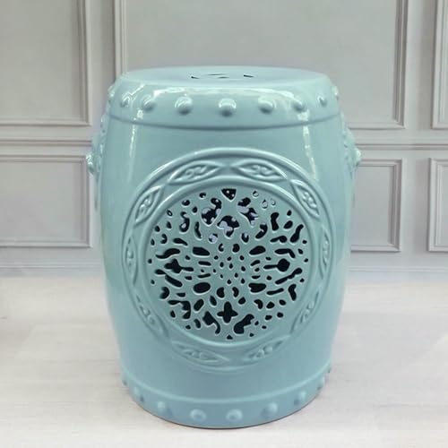XDRGOOIUY Keramischer Gartenhohler, Grüner Gartenhohler, Chinesischer Keramischer Trommel-Hocker von XDRGOOIUY