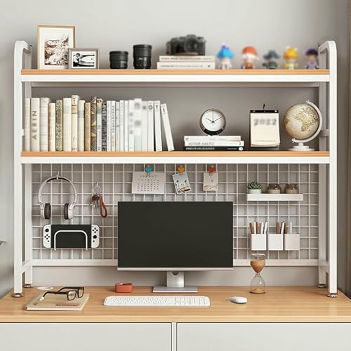 XDRGOOIUY Mehrzweck-Desktop-Bücherregal, 2-Stufige Arbeitsplatte Hutch Bücherregal Metall-Schreibtisch-Regal-Bücherregal Mit Raster Panel Storage Hutch Office Supplies XDRGOOIUY Mehrzweck-Desktop-Bücherregal, 2-Stufige Arbeitsplatte Hutch Bücherregal Metall-Schreibtisch-Regal-Bücherregal Mit Raster Panel Storage Hutch Office Supplies von XDRGOOIUY