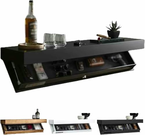 XDRGOOIUY Schwebende Designer-Wandregale mit Geheimfach, versteckter Regalsafe, verdecktes schwebendes Regal, Moderne Wohnkultur, für Wohnzimmer, Schlafzimmer oder Büro von XDRGOOIUY