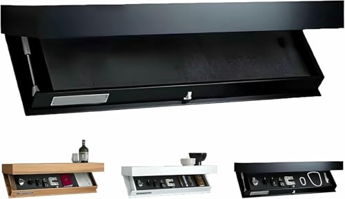 XDRGOOIUY Schwebendes Regal mit verstecktem Fach – Modernes Design für Wohnzimmer oder Büro, 40 x 21 x 7,2 cm – Stilvolle und funktionale Lösung für die Organisation zu Hause von XDRGOOIUY