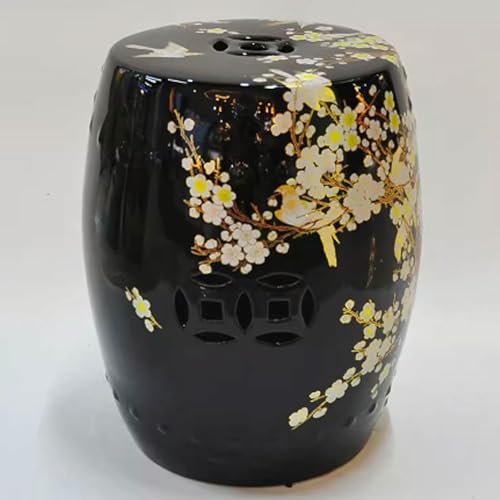 XDRGOOIUY Trommelhocker im chinesischen Stil, dekorativer Gartenhocker aus Keramik, glasierter handbemalter Hocker, Gartendekoration für Hof, Terrasse, Veranda, Hinterhof von XDRGOOIUY