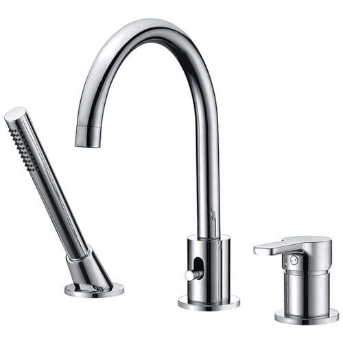 3 Loch Badewannenarmatur Chrome 360° Rotation Schwich Wannenrand armatur mit Handbrause und Brauseschlauch,Verchromt 3 Loch Badewannenarmatur Chrome 360° Rotation Schwich Wannenrand armatur mit Handbrause und Brauseschlauch,Verchromt von XDSMB