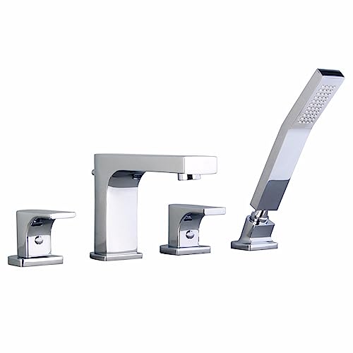 4 Loch Wasserhahn Badewanne Chrome Dual Modus Einhebel Wannenarmatur mit Brause,Verchromt 4 Loch Wasserhahn Badewanne Chrome Dual Modus Einhebel Wannenarmatur mit Brause,Verchromt von XDSMB