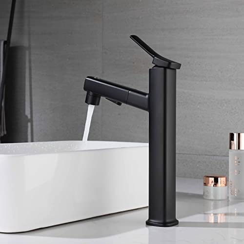 Ausziehbarer Badarmatur Waschbecken Einhebel Waschtischarmatur Hoch 3 Modi Armatur Aufsatzwaschbecken,Schwarz Ausziehbarer Badarmatur Waschbecken Einhebel Waschtischarmatur Hoch 3 Modi Armatur Aufsatzwaschbecken,Schwarz von XDSMB