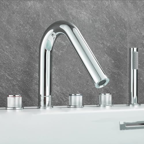 Badewannenarmatur mit Brause 360° Rotierender Schwanenhals Bad Dusch Armaturen Set Dual Modus,Verchromt Badewannenarmatur mit Brause 360° Rotierender Schwanenhals Bad Dusch Armaturen Set Dual Modus,Verchromt von XDSMB