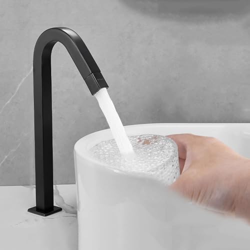 Kaltwasser Armatur für Aufsatzwaschbecken mit Kopfsteuerung Einhebelmischer Waschbecken Hoch Wasserhahn Badezimmer,Schwarz Kaltwasser Armatur für Aufsatzwaschbecken mit Kopfsteuerung Einhebelmischer Waschbecken Hoch Wasserhahn Badezimmer,Schwarz von XDSMB