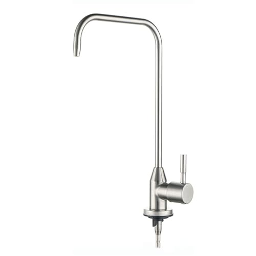 Kaltwasserhahn Küche Osmoseanlage Wasserhahn 360° Drehbarer Spülbeckenhahn Gebürstetem Edelstahl,Gebürstet von XDSMB