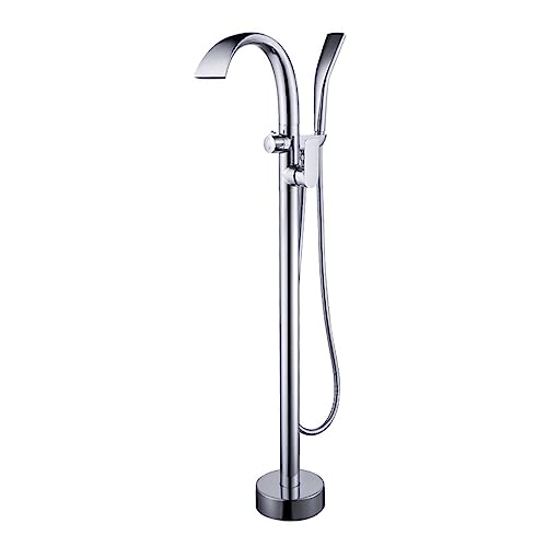 Standarmatur Wannenarmatur 360°-Drehung 2 Modi Badewannenarmatur Wasserfall mit Handbrause,Chrom Standarmatur Wannenarmatur 360°-Drehung 2 Modi Badewannenarmatur Wasserfall mit Handbrause,Chrom von XDSMB