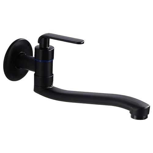Wasserhahn Bad Wandmontage Schwarz Kaltwasserhahn 1/2 Zoll 180° Rotierend Waschbecken Armaturen Einzelloch,Schwarz Wasserhahn Bad Wandmontage Schwarz Kaltwasserhahn 1/2 Zoll 180° Rotierend Waschbecken Armaturen Einzelloch,Schwarz von XDSMB