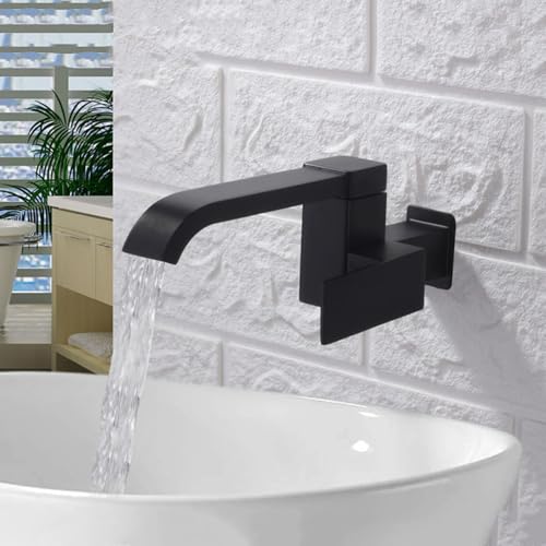 XDSMB Waschbeckenarmatur Bad Wasserfall Wasserhahn Kaltwasser Wandmontage 360° Rotation Waschtischarmatur,Schwarz XDSMB Waschbeckenarmatur Bad Wasserfall Wasserhahn Kaltwasser Wandmontage 360° Rotation Waschtischarmatur,Schwarz von XDSMB