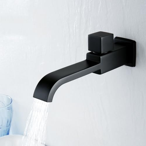 XDSMB Wasserfall Wasserhahn Bad Kaltwasser Wand Schwarz Einlochmontage Badezimmer Armatur Waschbecken aus Messing,Schwarz XDSMB Wasserfall Wasserhahn Bad Kaltwasser Wand Schwarz Einlochmontage Badezimmer Armatur Waschbecken aus Messing,Schwarz von XDSMB