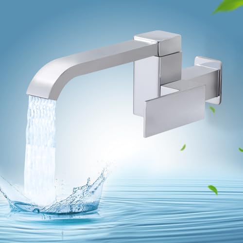 XDSMB Wasserhahn Badezimmer Wasserfall Kaltwasserhahn Wand 360° Rotation Einhebelmischer Waschbecken Wandanschluss 1/2 Zoll,Verchromt XDSMB Wasserhahn Badezimmer Wasserfall Kaltwasserhahn Wand 360° Rotation Einhebelmischer Waschbecken Wandanschluss 1/2 Zoll,Verchromt von XDSMB