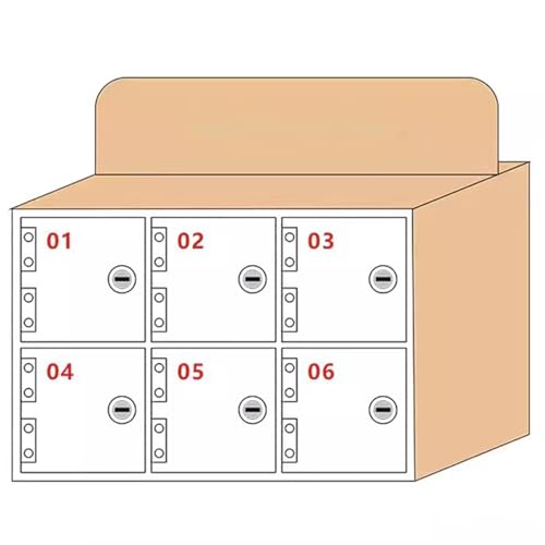XDXINY Handy Aufbewahrung Schließfach Transparent Wandmontierbar Handy Schließfach Verriegelung Fabrik Personal Aufbewahrungsbox Student Handy Safe Depot 6-100 Bits (Transparent B, 6bits) von XDXINY