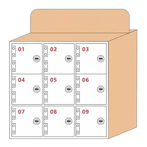 XDXINY Handy Aufbewahrung Schließfach Transparent Wandmontierbar Handy Schließfach Verriegelung Fabrik Personal Aufbewahrungsbox Student Handy Safe Depot 6-100 Bits (Transparent B, 9bits) von XDXINY