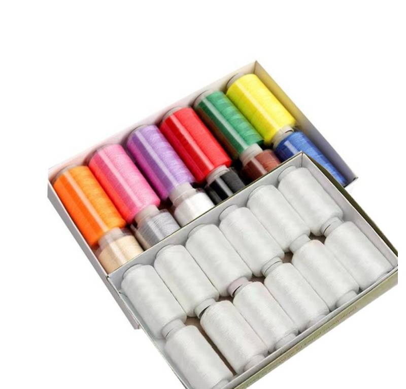 XDeer 2 Stück Nähgarn Set,Polyester Nähmaschinengarn Rollen Sewing Nähgarn, für die Nähmaschine/Quilting Stitching/Hand Sewing von XDeer