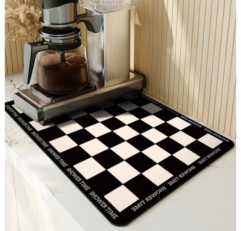 XDeer Abtropfmatte 2 Stück Kaffeemaschine Abtropfmatte für Küche,Schnelltrocknend, Trockenmatte Abtropfmatte Geschirr,Kaffeemaschine Matte Unterlage von XDeer