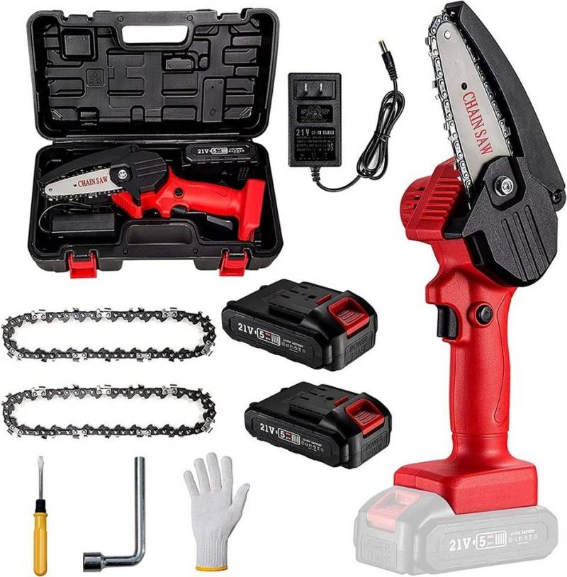 XDeer Akku-Kettensäge Mini Kettensäge mit Akku,verbesserte Elektro Kettensäge, tragbare Mini-Kettensäge, wiederaufladbare Elektro-Kettensäge von XDeer