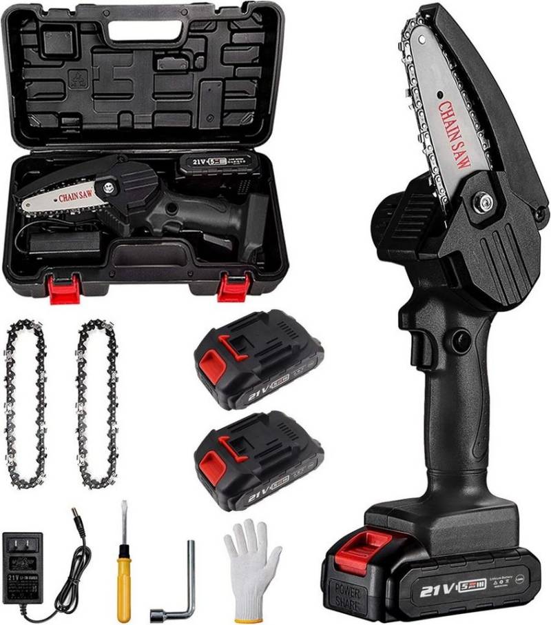 XDeer Akku-Kettensäge Mini Kettensäge mit Akku,verbesserte Elektro Kettensäge, tragbare Mini-Kettensäge, wiederaufladbare Elektro-Kettensäge von XDeer