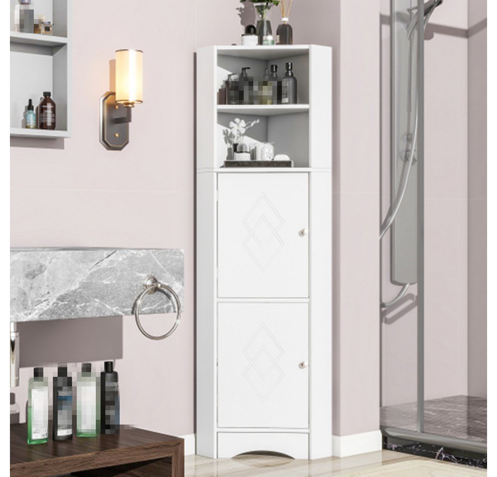 XDeer Badmöbel-Set Badschrank, Badmöbel, Eckschrank mit zwei Ablagefächern, offenes Fach mit verstellbarem Einlegeboden,36.5 x 36.5 x 155 cm XDeer Badmöbel-Set Badschrank, Badmöbel, Eckschrank mit zwei Ablagefächern, offenes Fach mit verstellbarem Einlegeboden,36.5 x 36.5 x 155 cm von XDeer