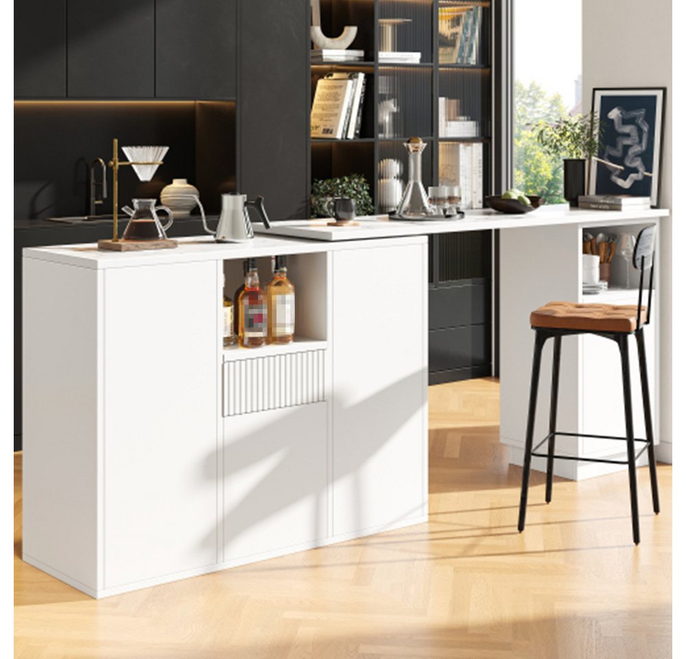 XDeer Bartisch Bartisch, Um 360° drehbarer Küchentisch,mit offenem Stauraum, und Marmor-Arbeitsplatte,für Küche, Wohnzimmer und Esszimmer XDeer Bartisch Bartisch, Um 360° drehbarer Küchentisch,mit offenem Stauraum, und Marmor-Arbeitsplatte,für Küche, Wohnzimmer und Esszimmer von XDeer