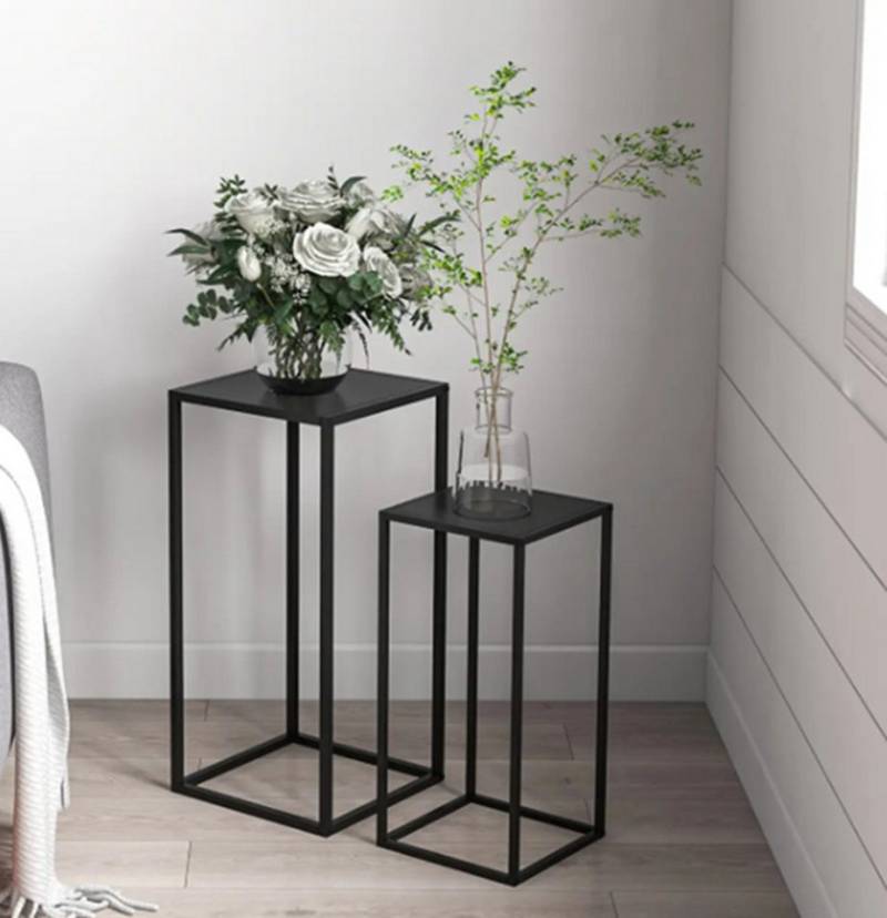 XDeer Blumenständer 2er-Set Blumenständer,Blumenregal,Metallrahmen, Design, für Garten 58,5/65cm Höhe von XDeer