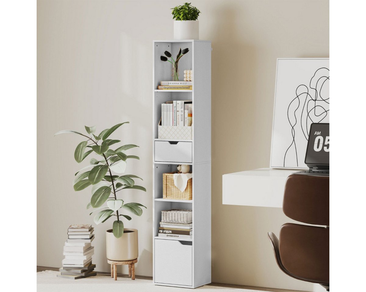 XDeer Bücherregal Bücherregal mit Schublade und anpassbares Regal 3-stufig, Bücherregal Bücherschrank XDeer Bücherregal Bücherregal mit Schublade und anpassbares Regal 3-stufig, Bücherregal Bücherschrank von XDeer