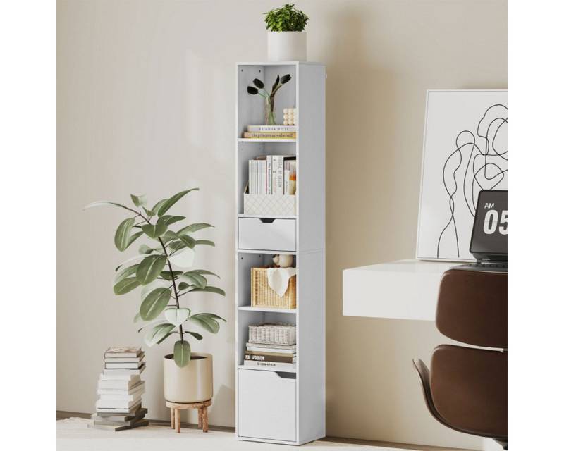 XDeer Bücherregal Bücherregal mit Schublade und anpassbares Regal 3-stufig, Bücherregal Bücherschrank XDeer Bücherregal Bücherregal mit Schublade und anpassbares Regal 3-stufig, Bücherregal Bücherschrank von XDeer