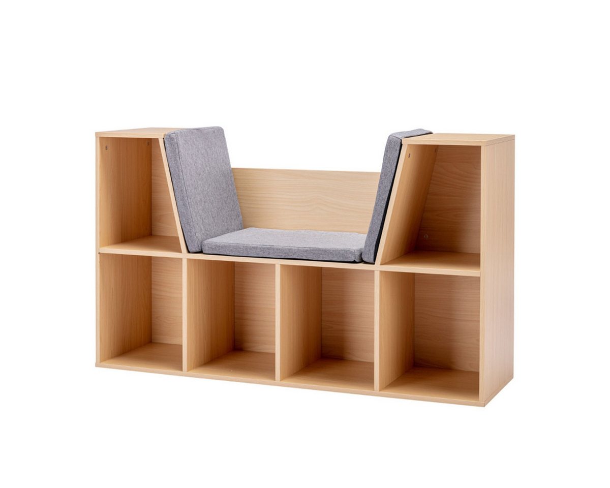 XDeer Bücherregal Kinderregal mit 6 Fächern Sitztruhe und 3 Kissen Bücherregal, Kinderbank Spielzeugkiste ab 3 Jahren 103 x 30 x 62 cm XDeer Bücherregal Kinderregal mit 6 Fächern Sitztruhe und 3 Kissen Bücherregal, Kinderbank Spielzeugkiste ab 3 Jahren 103 x 30 x 62 cm von XDeer