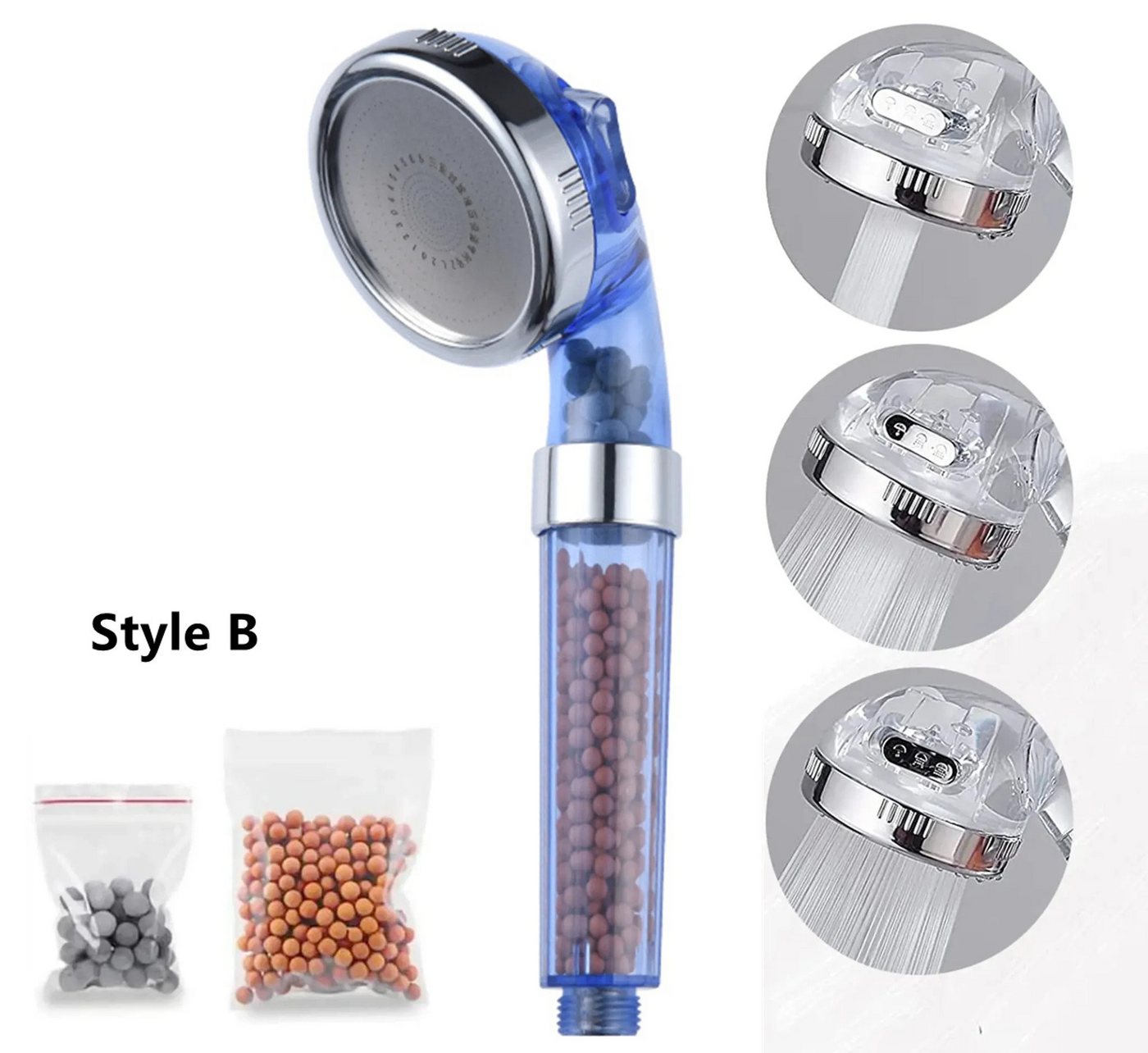 XDeer Duschbrause 3 IN 1 Filtration Duschkopf Duschbrause Wassersparend Duschkopf, mit Ionenfilter Kalkfilter und 3 Strahlarten XDeer Duschbrause 3 IN 1 Filtration Duschkopf Duschbrause Wassersparend Duschkopf, mit Ionenfilter Kalkfilter und 3 Strahlarten von XDeer