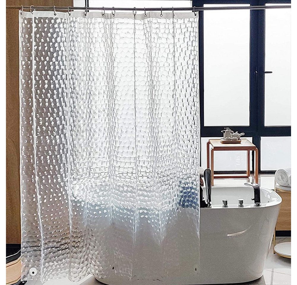 XDeer Duschvorhang Duschvorhang 180x180 - Shower Curtains mit 3 Magnete unten, Duschvorhang mit Duschvorhangringen, Wasserdicht Duschvorhänge von XDeer