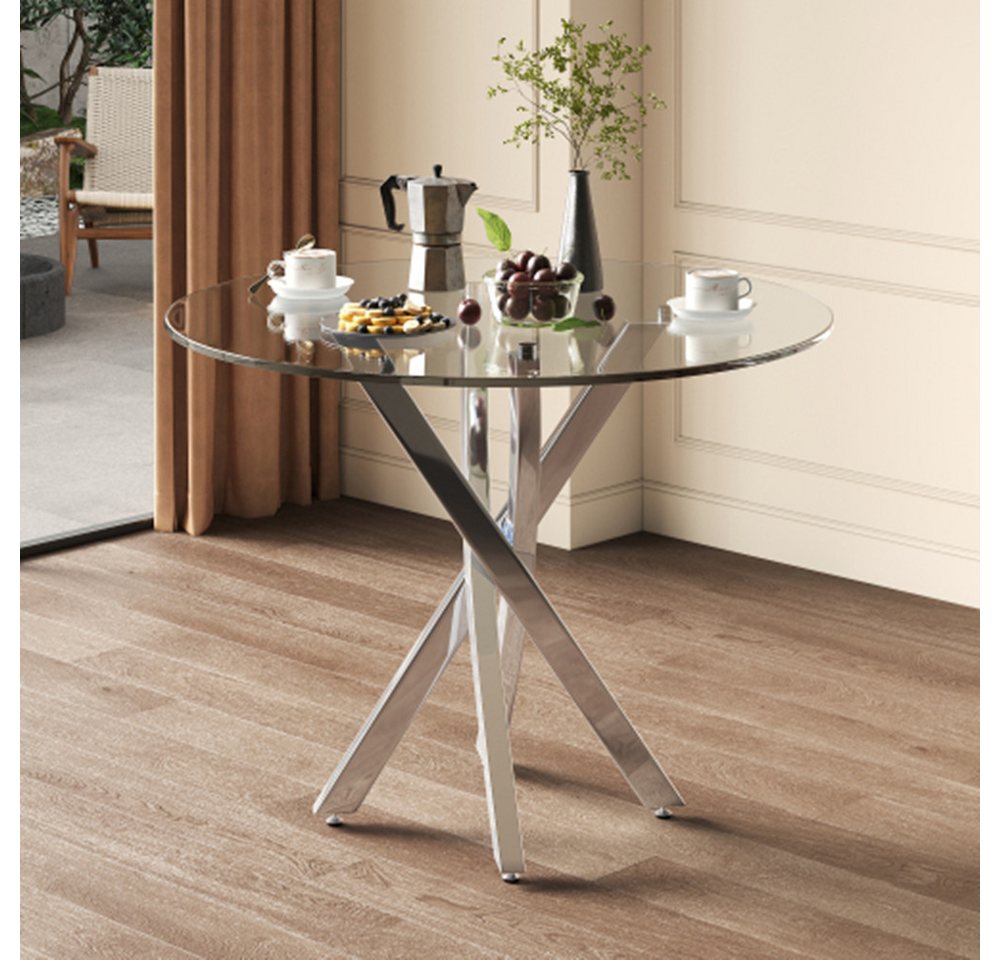 XDeer Esstisch Runder Esstisch,Tischplatte, moderner Esstisch,Tischbeine, Kaffee-Freizeittisch Esszimmertisch80*80*75 von XDeer
