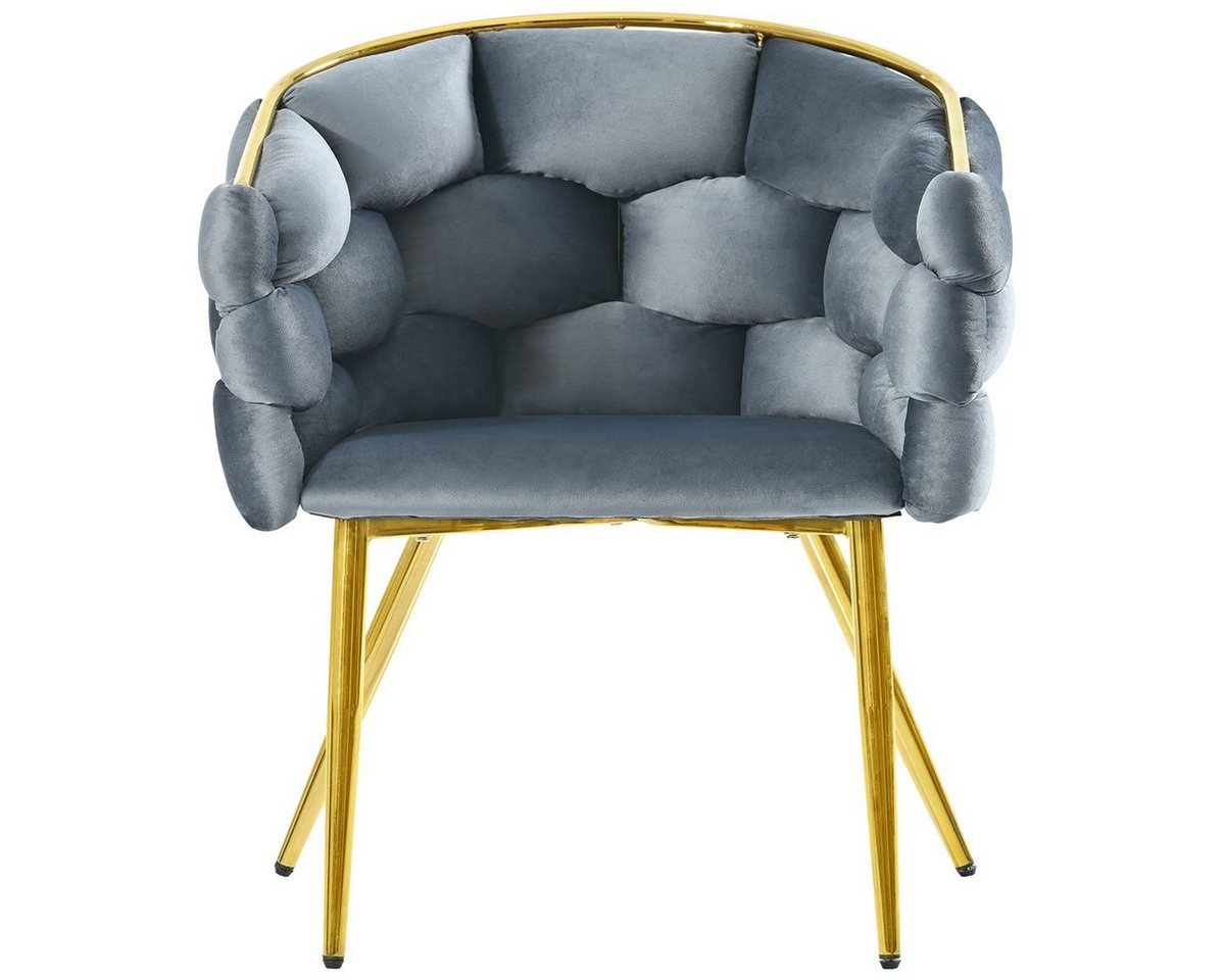 XDeer Esszimmerstuhl 1 Stuhl Samtstühle Wohnzimmer Stühle Esszimmerstühle, Beine aus vergoldetem Eisen moderne Mode Stil Bubble Stühle von XDeer
