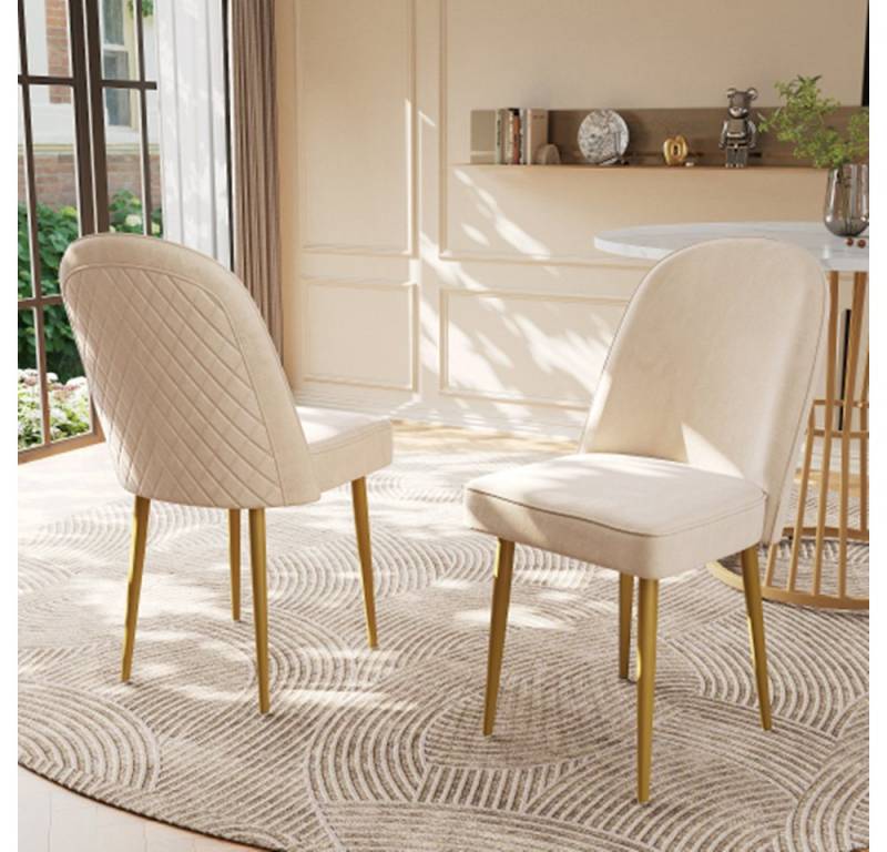 XDeer Esszimmerstuhl 2 Esszimmerstühle,Samt-Stühle,modisch und bequem, für Esszimmer, Wohnzimmer und Arbeitszimmer von XDeer