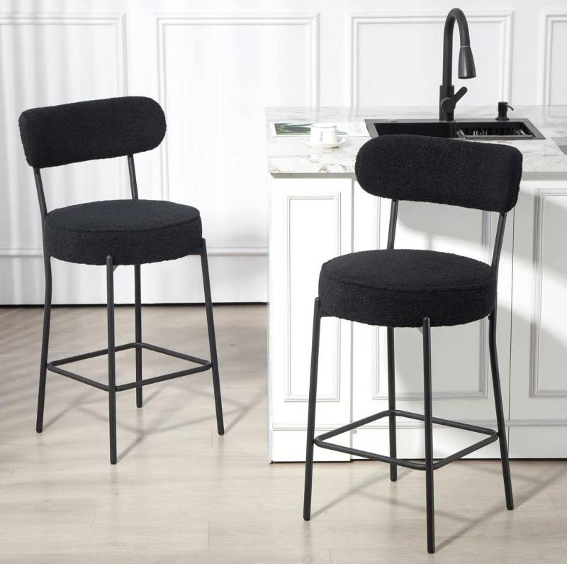 XDeer Esszimmerstuhl 2er-Set Barstühle mit Polstersitz und Fußstütze, Esszimmerstuhl Metallrahmen,Küchenstuhl XDeer Esszimmerstuhl 2er-Set Barstühle mit Polstersitz und Fußstütze, Esszimmerstuhl Metallrahmen,Küchenstuhl von XDeer